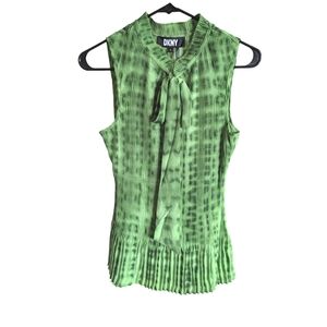 DKNY Sleeveless Tie Neck Blouse